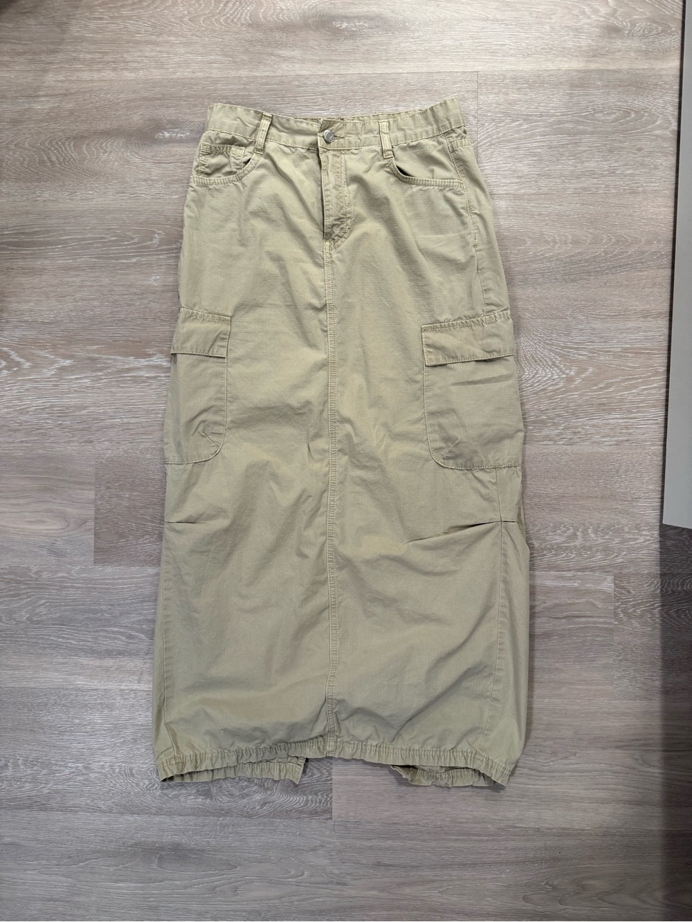 Zara Ripstop Cargo Maxi Skirt – Khaki